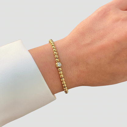 Zircon Bead Chain Bracelet