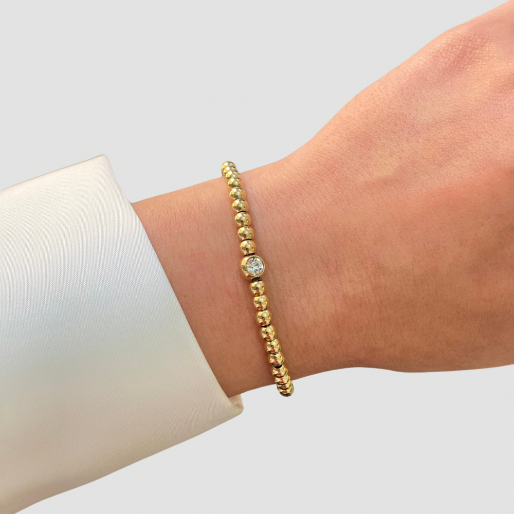 Zircon Bead Chain Bracelet