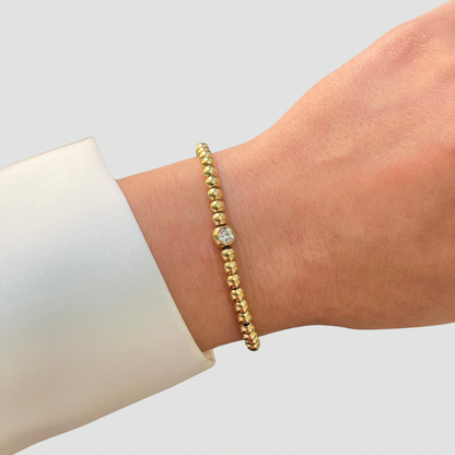 Zircon Bead Chain Bracelet