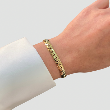 Thick Pressed Chain Bracelet