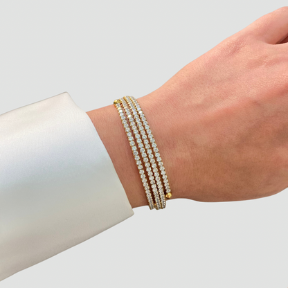 3 Layer Wrap Tennis Bangle