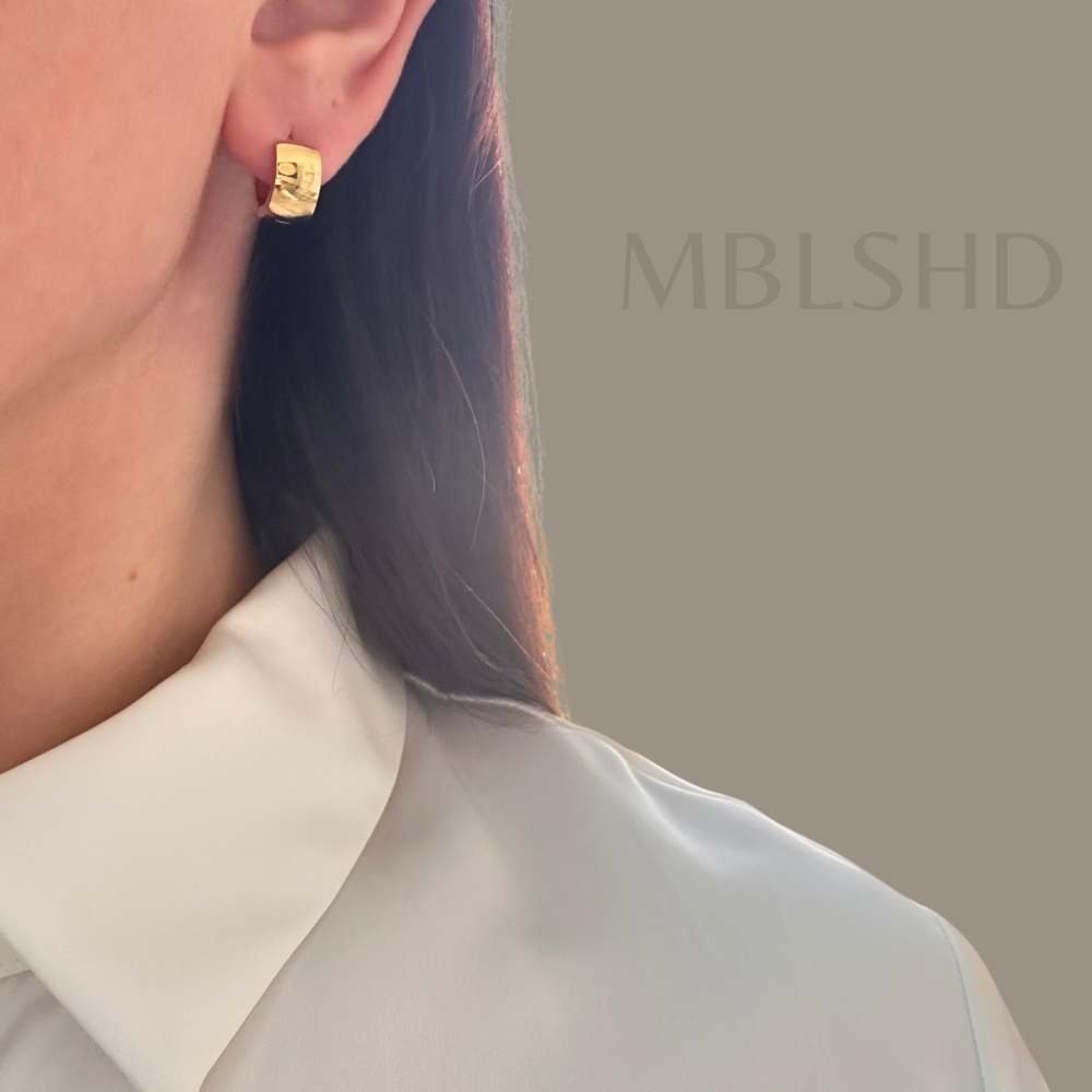 Wide Small Hoop Earrings