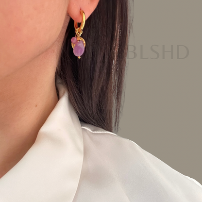 Purple Charms Earrings