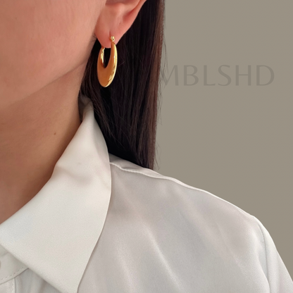 O Shaped Hoop Earrings