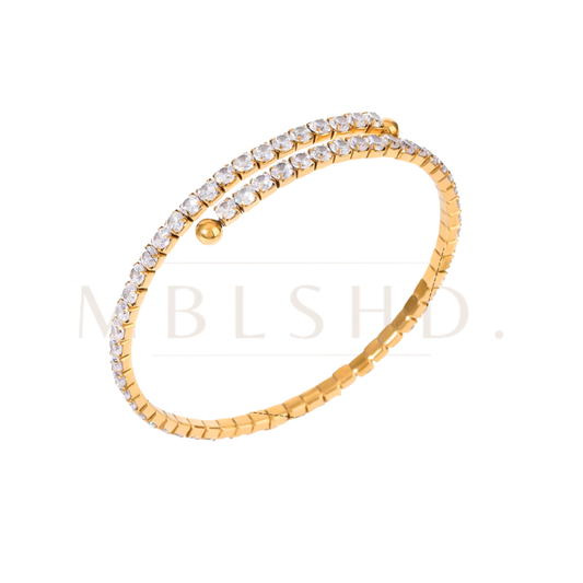 Wrap Tennis Bangle Gold