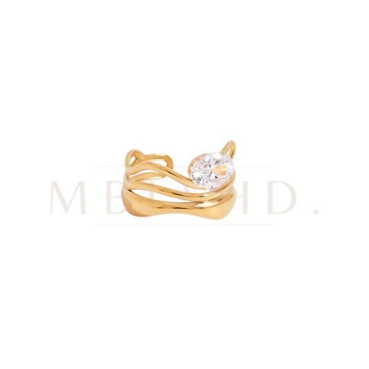Triple Layer Zircon Ring