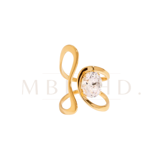Irregular Zircon Ring