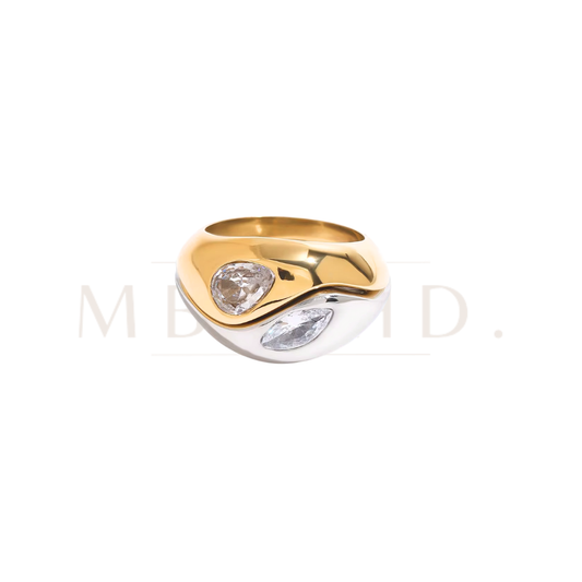Gold&Silver 2 Ring Set