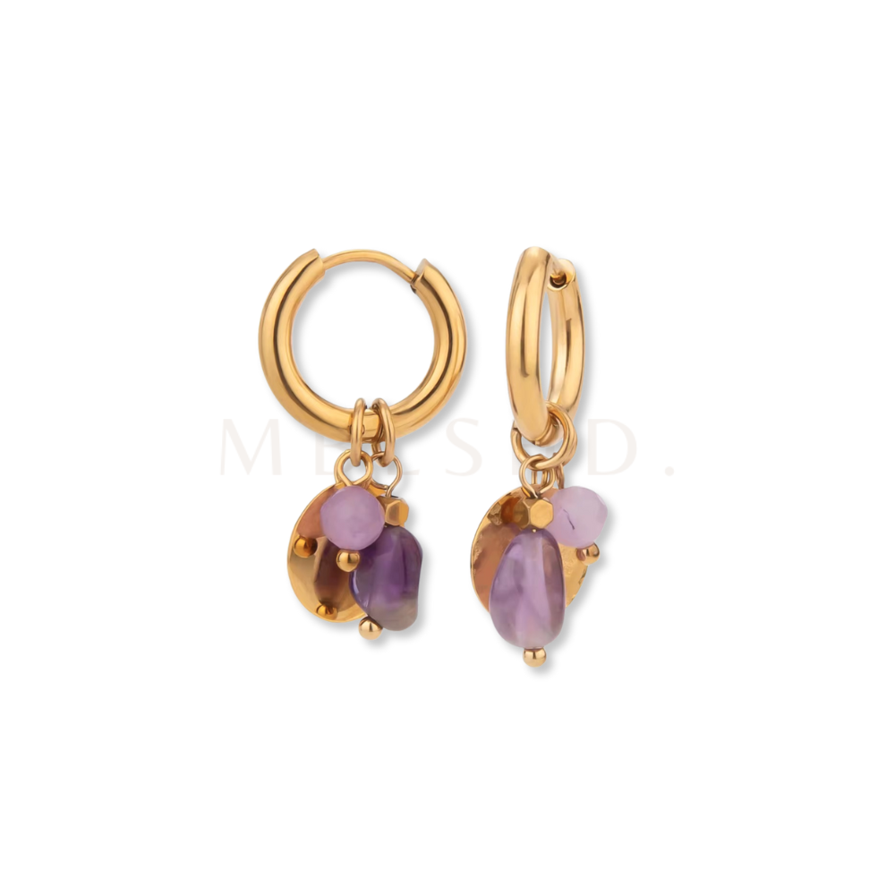 Purple Charms Earrings