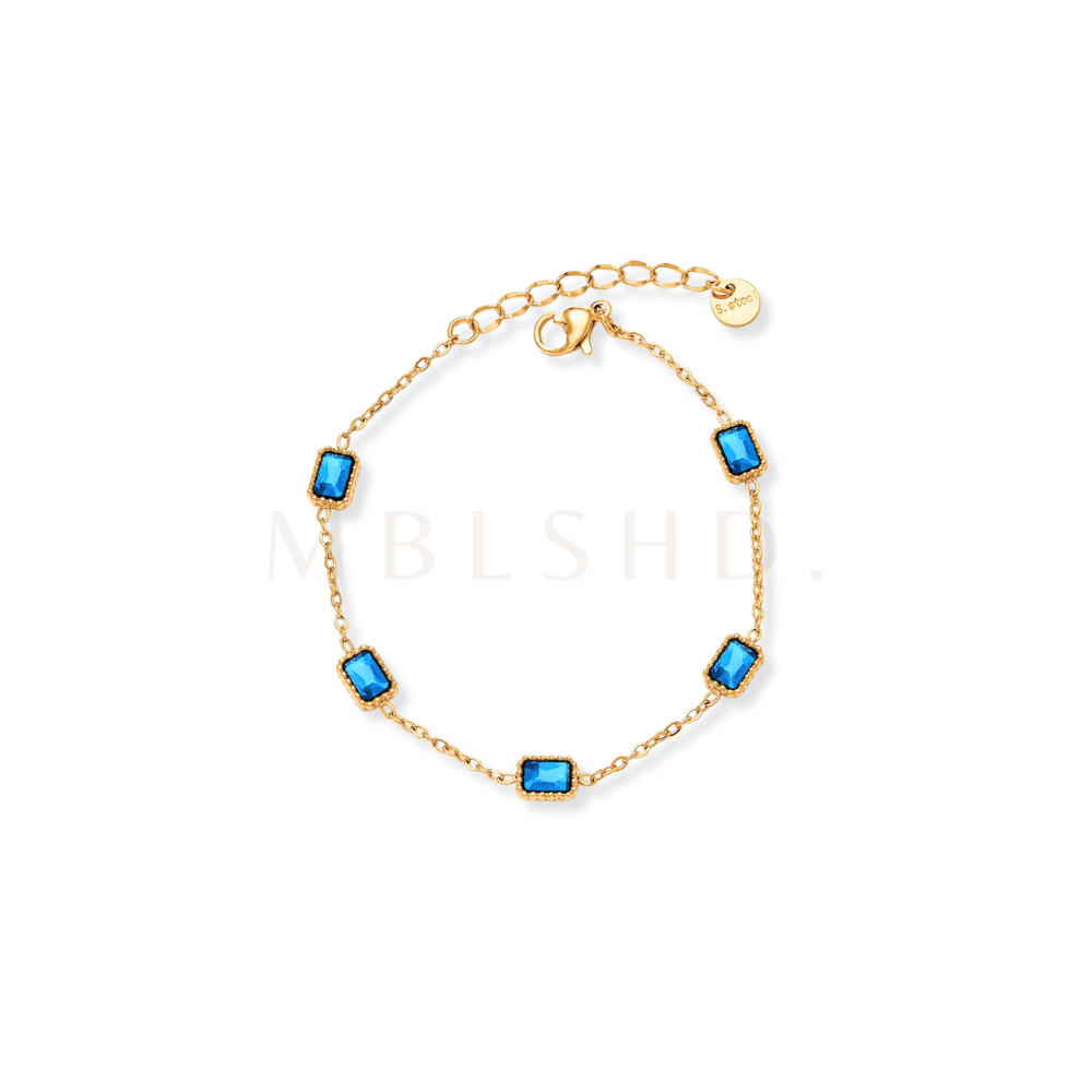 Blue Stones Bracelet Gold