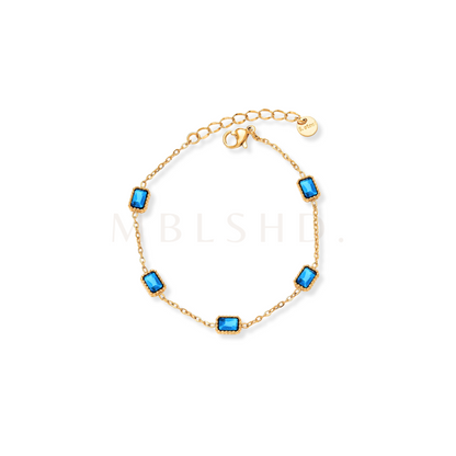 Blue Stones Bracelet Gold