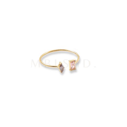 Pink & Purple Open Ring