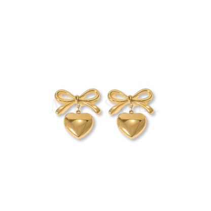 Bow & Heart Earrings