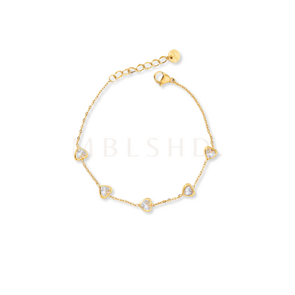 White Hearts Bracelet