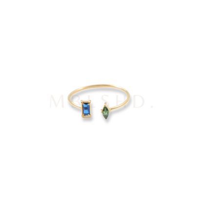 Green & Blue Open Ring